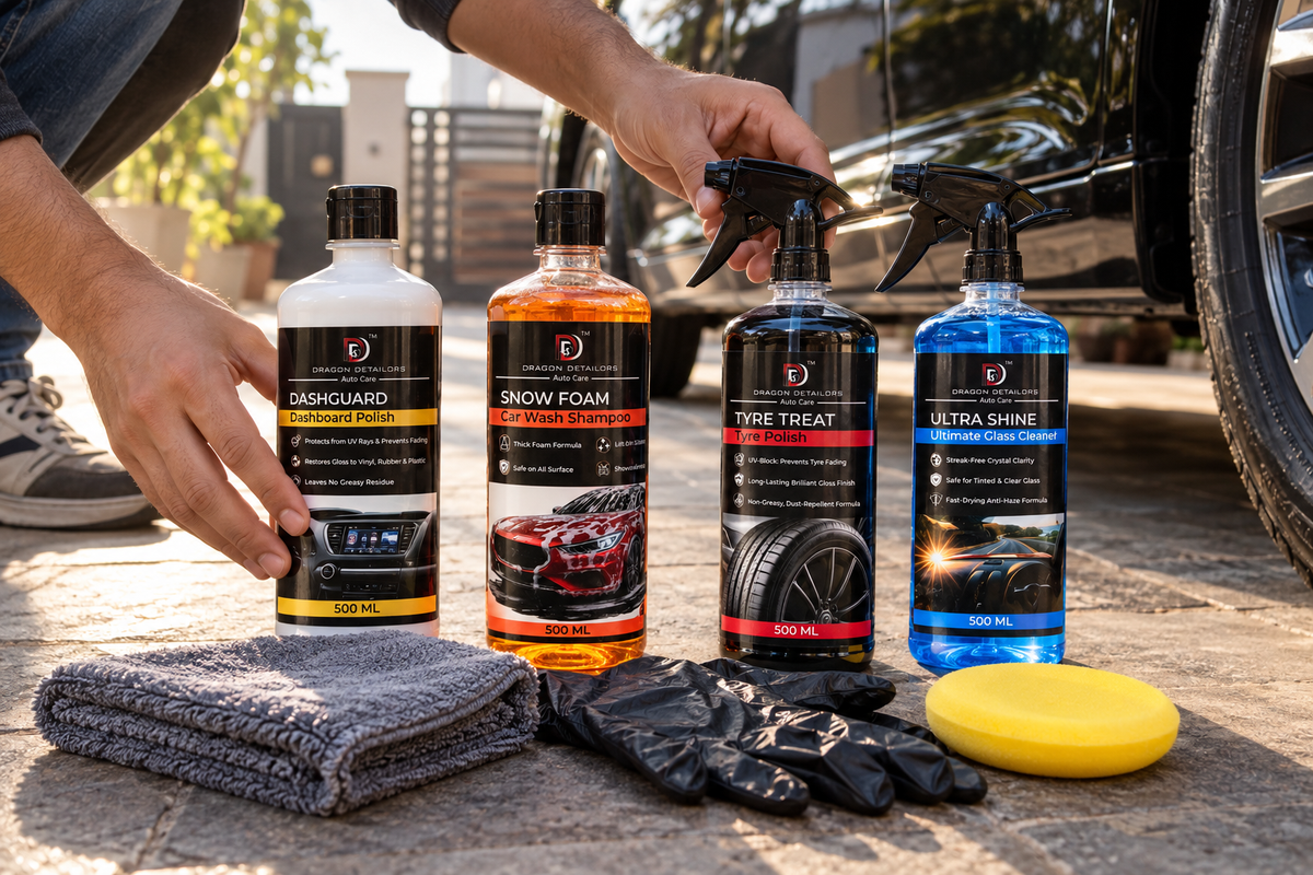 Dragon Detailors Complete Car Care Combo Kit | Wash, Shine &amp; Protect Set