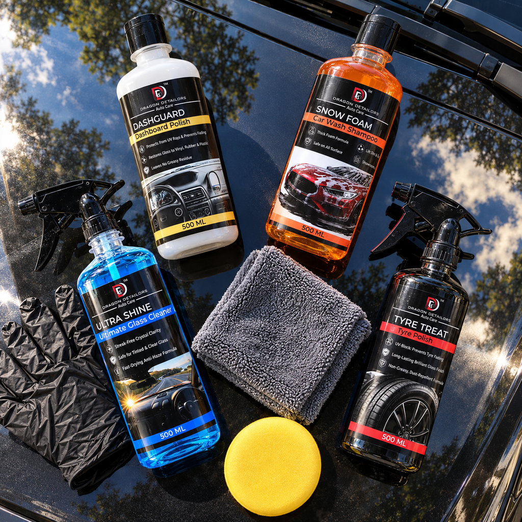 Dragon Detailors Complete Car Care Combo Kit | Wash, Shine &amp; Protect Set